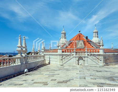 Church roof in Lisbon, Portugal. 115182349