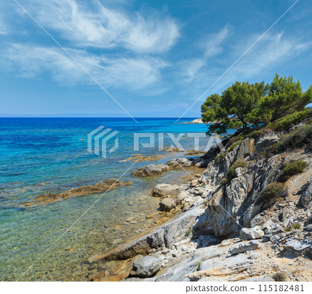 Aegean sea coast (Chalkidiki, Greece). Aegean sea coast (Chalkidiki, Greece). 115182481