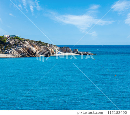 Summer Sithonia rocky coast, Greece. 115182490