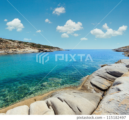 Summer sea coast (Halkidiki, Greece). 115182497
