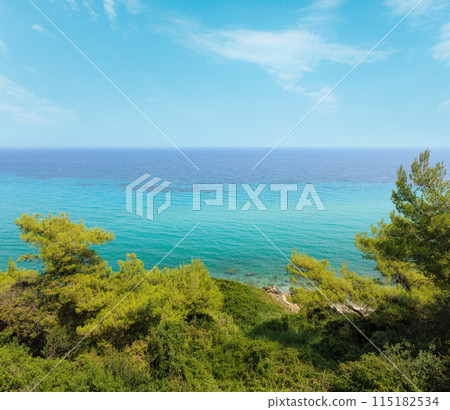 Summer sea coast (Halkidiki, Greece). 115182534