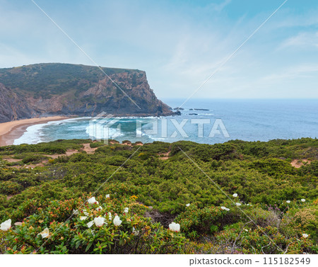 Summer Atlantic coast (Algarve, Portugal). 115182549