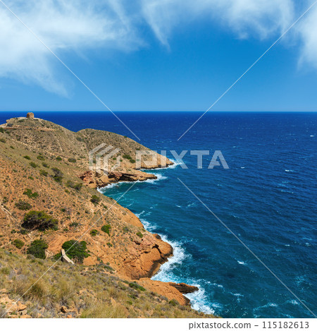 Summer sea coast landscape (Spain). Summer sea coast landscape (Spain). 115182613