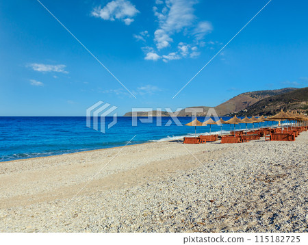 Summer morning beach (Albania). Summer morning beach (Albania). 115182725