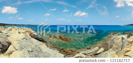Aegean sea coast (Chalkidiki, Greece). 115182757