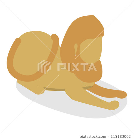 3D Isometric Flat Vector Set of Egypt Symbols, Old Civilization Archaeology Artifacts. Item 7 115183002