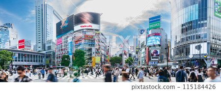 《東京》澀谷爭奪道口景觀全景 115184426