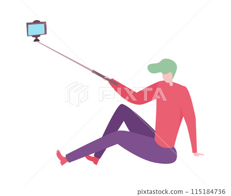 Online Video Blogging concept on transparent background, flat design vector illustration Online Video Blogging concept on transparent background, flat design vector illustration 115184736