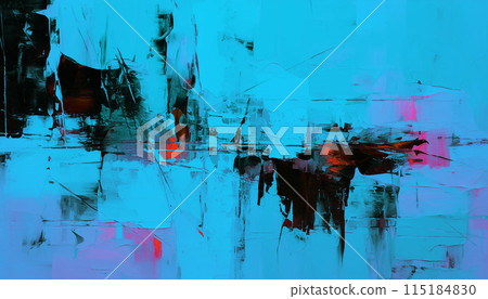 Abstract oil painting, neon red, pink, blue brush strokes background, wallpaper, paint texture, art Abstract oil painting, neon red, pink, blue brush strokes background, wallpaper, paint texture, art 115184830