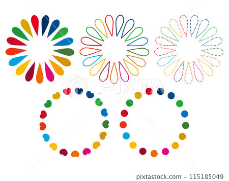 Frame decoration in SDGs colors 115185049