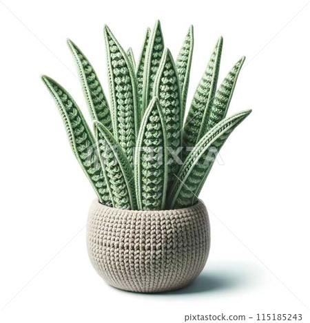 可愛的 amigurumi Sansevieria 觀葉植物 可愛的 amigurumi Sansevieria 觀葉植物 115185243