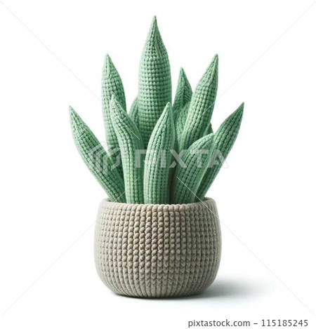 可愛的 amigurumi Sansevieria 觀葉植物 115185245