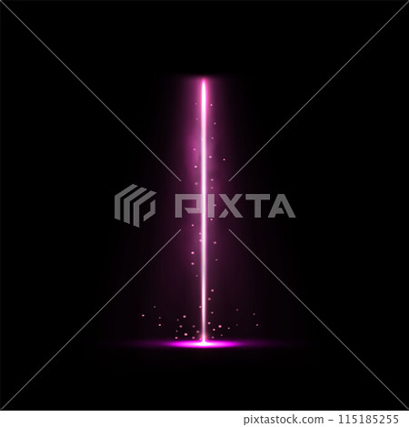 Bright pink vector illustration of alien light on isolated background. 115185255