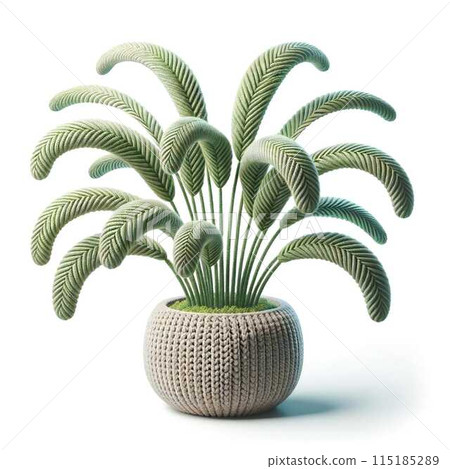 可愛的 amigurumi 桌棕櫚觀賞植物 115185289