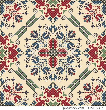 Bulgarian embroidery pattern 107 115185314