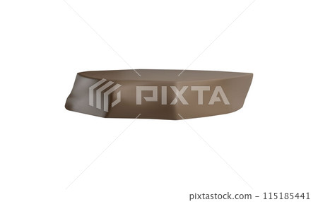 Brown angular stone platform 3D vector illustration icon Brown angular stone platform 3D vector illustration icon 115185441
