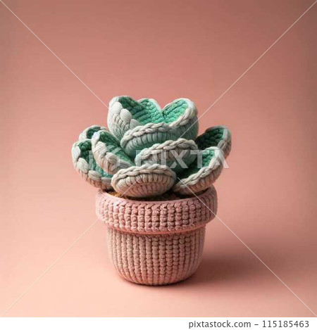 可愛的 amigurumi 多汁室內植物 115185463