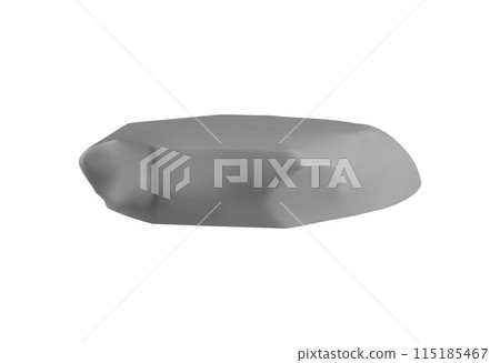 Vector 3d icon made of rock- stone in cartoon style on a white background 115185467