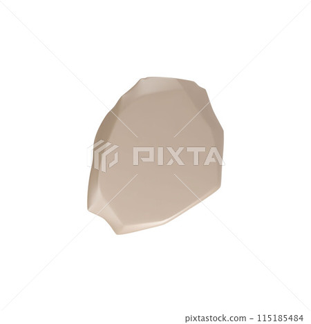 Beige stone podium 3D vector illustration icon 115185484