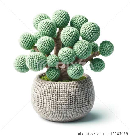 可愛的amigurumi金錢樹觀賞植物 115185489