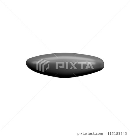 3D stone rock, volumetric grey pebble or natural mineral smooth cobblestone vector icon, horizontal glossy boulder 3D stone rock, volumetric grey pebble or natural mineral smooth cobblestone vector icon, horizontal glossy boulder 115185543