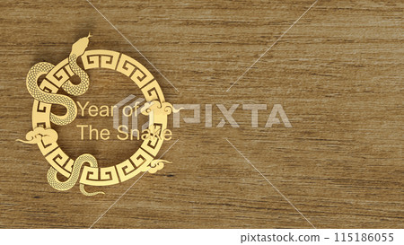 The year of snake for holiday concept 3d rendering. 115186055