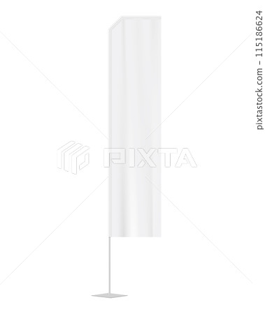 convex flag mock up isolated. Vector illustration convex flag mock up isolated. Vector illustration 115186624