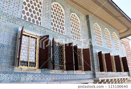 Iznik tiles in the Harem of Topkapi Palace, World Heritage Site, Istanbul, Türkiye Iznik tiles in the Harem of Topkapi Palace, World Heritage Site, Istanbul, Türkiye 115186640