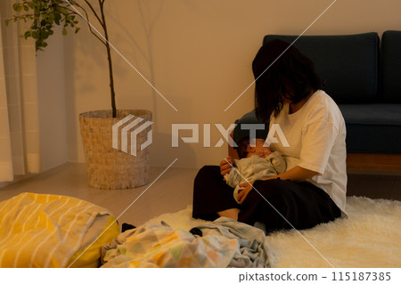 Childcare stress image Childcare stress image 115187385