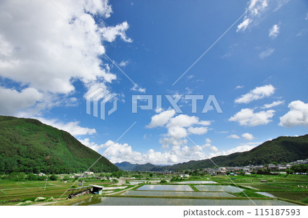 長野縣大方郡長川町田園風光3 115187593