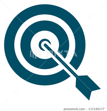 Icon of hitting the center of the target Icon of hitting the center of the target 115188177