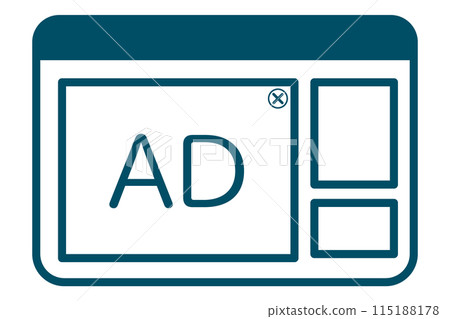 Advertisement icon on the web 115188178