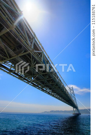 The bridge to Awaji Island was the longest suspension bridge in the world when completed... Pearl Bridge (Akashi Kaikyo Bridge) The bridge to Awaji Island was the longest suspension bridge in the world when completed... Pearl Bridge (Akashi Kaikyo Bridge) 115188761