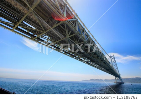 The bridge to Awaji Island was the longest suspension bridge in the world when completed... Pearl Bridge (Akashi Kaikyo Bridge) The bridge to Awaji Island was the longest suspension bridge in the world when completed... Pearl Bridge (Akashi Kaikyo Bridge) 115188762