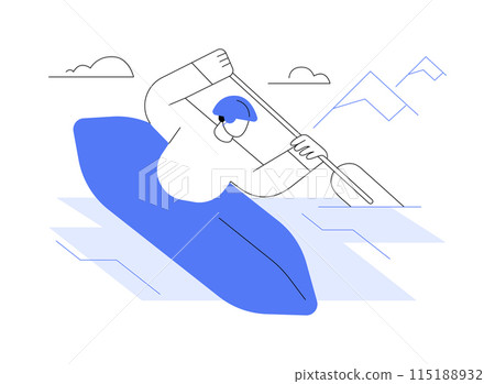 Extreme kayaking isolated cartoon vector illustrations. 115188932