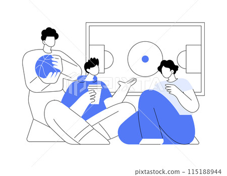After basketball game isolated cartoon vector illustrations. After basketball game isolated cartoon vector illustrations. 115188944