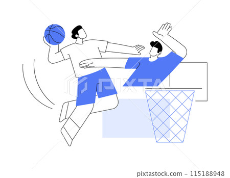 Basketball tournament isolated cartoon vector illustrations. 115188948