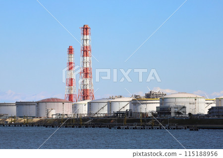 Ibaraki Kamisu Kashima coastal industrial area Oil refinery Ibaraki Kamisu Kashima coastal industrial area Oil refinery 115188956