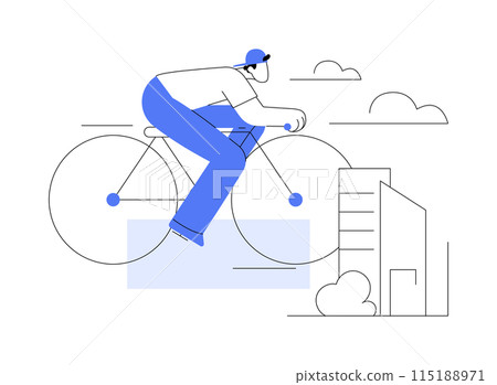Fixed gear cycling isolated cartoon vector illustrations. 115188971
