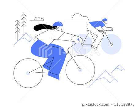 Mountain bike isolated cartoon vector illustrations. 115188973