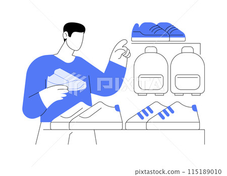 Choosing comfort isolated cartoon vector illustrations. 115189010