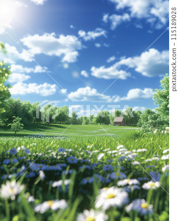 清爽的夏日草甸 115189028