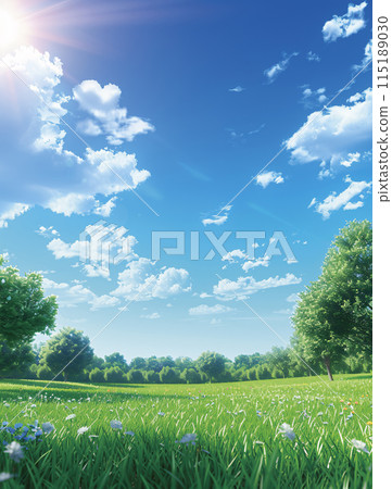 清爽的夏日草甸 115189030