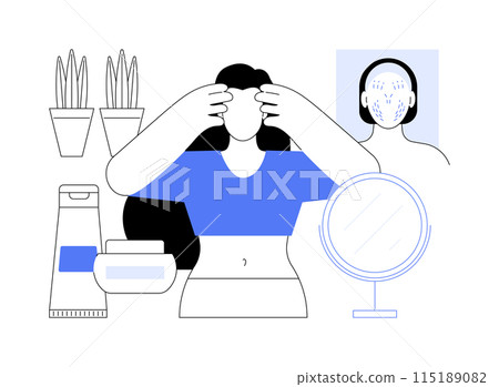 Face massage isolated cartoon vector illustrations. 115189082