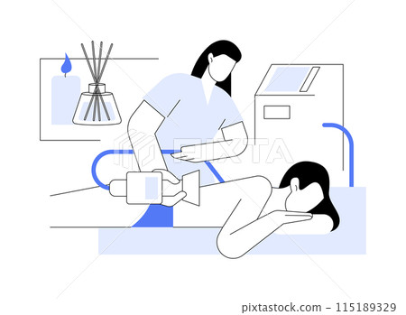 Anti-cellulite treatment isolated cartoon vector illustrations. 115189329