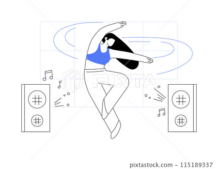 Contemporary dance isolated cartoon vector illustrations. Contemporary dance isolated cartoon vector illustrations. 115189337