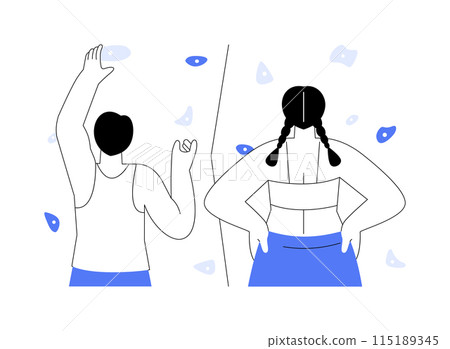 Personal instructor isolated cartoon vector illustrations. Personal instructor isolated cartoon vector illustrations. 115189345