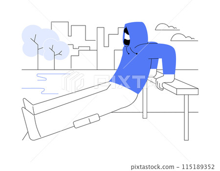 Street workout isolated cartoon vector illustrations. 115189352