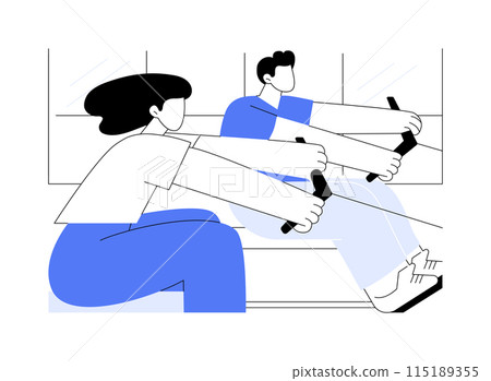Power exercise isolated cartoon vector illustrations. 115189355