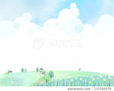 平靜的夏日風景圖 115189376